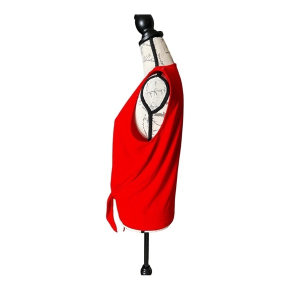 Ann Taylor button down/tie bottom sleeveless blouse size M - Picture 3 of 6